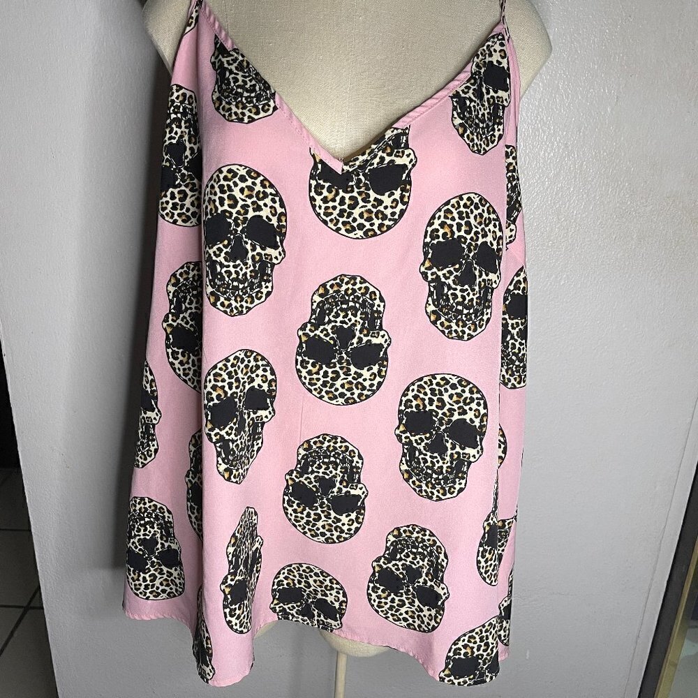 Leopard/Cheetah skulls print Camisole tank top 5X